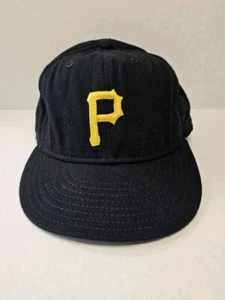 VINTAGE Pittsburgh Pirates Hat Cap Black New Era Diamond Collection MLB Sz 7-5/8 - Picture 1 of 8
