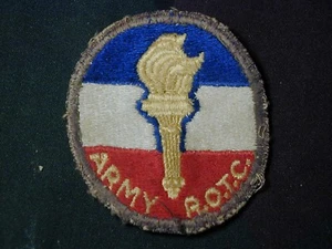 Old Vintage senior ROTC pre-1960's Torch shoulder patch cut edge salty used GMA - Picture 1 of 2
