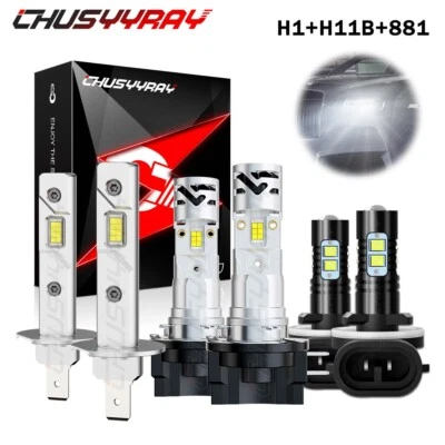 For Hyundai Elantra 2007 2008 2009 2010 LED Headlight Hi/Low + Fog light bulbs - Image 1 of 4