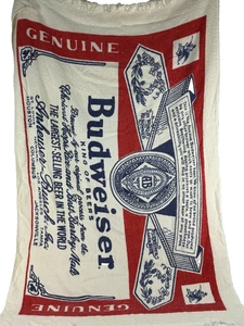 Vintage Budweiser King of Beers Beach Towel 33x53 Collectible Bar Decor - Picture 1 of 6