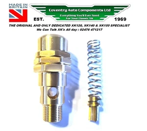 JAGUAR  XK120, XK140 Brass Oil Filter Relief Valve Assembly Tecalemit Head C4014 - Picture 1 of 8