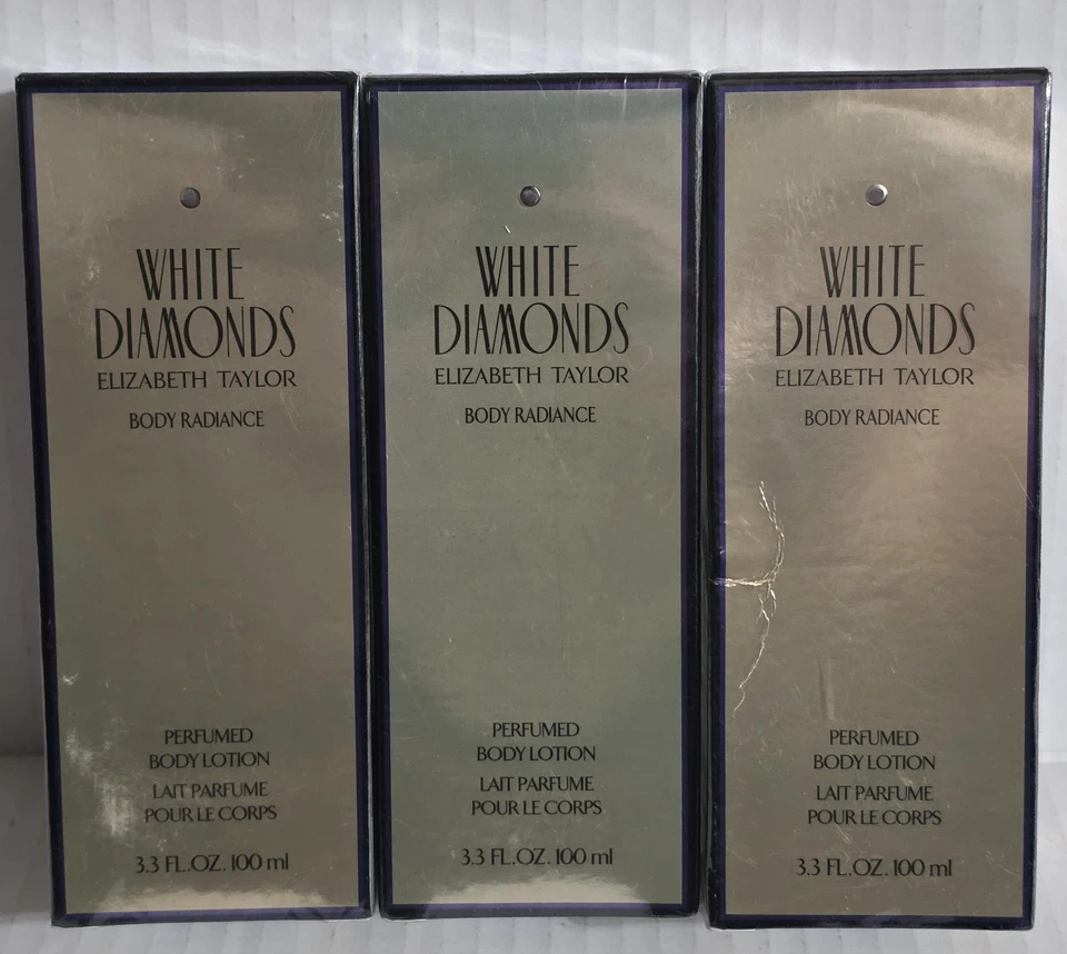 Lote de 3 diamantes blancos de Elizabeth Taylor, loción corporal perfumada de 3,3 oz SELLADA Foto 1 de 1