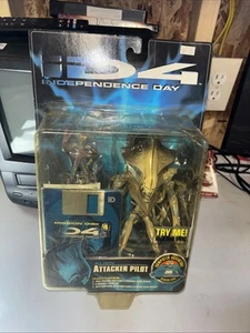 Trendmasters iD4 Independence Day ALIEN ATTACKER PILOT Figure New NIP w/disk - Picture 1 of 5
