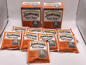 NUOVO sapone piedi Johnsons 9 CONFEZIONI polvere a rapida dissoluzione misura valore FUORI PRODUZIONE - Foto 1 di 11