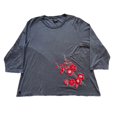 Camiseta Citron 3.33 Cherry Blossoms manga 3/4 gráfica talla 1X Foto 1 de 4