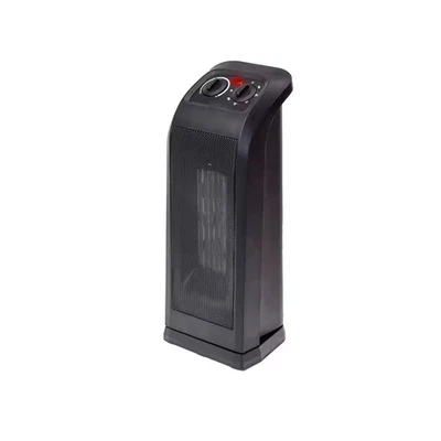 1500W 18 pulgadas Calentador de espacio de cerámica con torre forzada por ventilador eléctrico interior negro con Os Foto 1 de 4