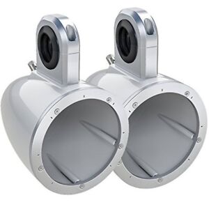 KICKER 12KMTESW 6.5" EMPTY TOWER CANS (PAIR) WHITE