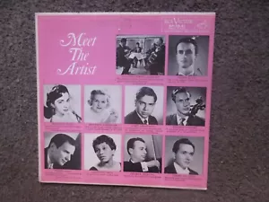 V/A "MEET THE ARTIST" 1959 RCA RED SEAL (SHADED DOG) VG/VG CLASSICAL MUSIC SAMP. - Picture 1 of 12