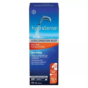 HydraSense Congestion Relief Nasal Spray Specialty Nasal Care 100% Natural So... - Picture 1 of 10