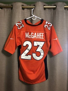 Willis McGahee #23 DENVER BRONCOS Orange STITCHED NFL Jersey Men’s Size SMALL - Picture 1 of 24