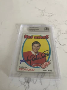MICKEY REDMOND SIGNED 1971-72 TOPPS DETROIT RED WINGS BECKETT AUTHENTIC - Picture 1 of 1