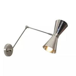 Mid Century Style Brass Articulated Sputnik Wall Sconce Brass Wall Lamp Bedside - Picture 1 of 5
