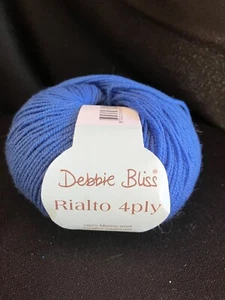 Debbie Bliss RIALTO 4 PLY -100% Merino Wool #22019- Blue - Picture 1 of 1