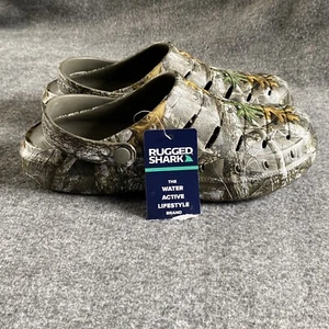 Real Tree Rugged Shark Camo Schuhe Jungen Größe 6 Slipper waschbar schwimmfähig neu - Bild 1 von 10