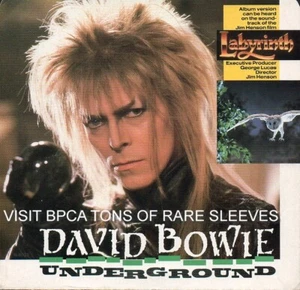 NEU KANADISCH 7" BILDÄRMEL NUR DAVID BOWIE UNDERGROUND von LABYRINTH - Bild 1 von 2