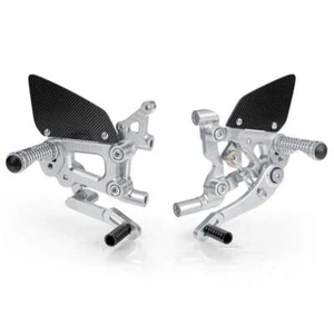 Paraxite silver adjustable rearsets Ducati 1199 Panigale R 2013-2017 - Imagen 1 de 5