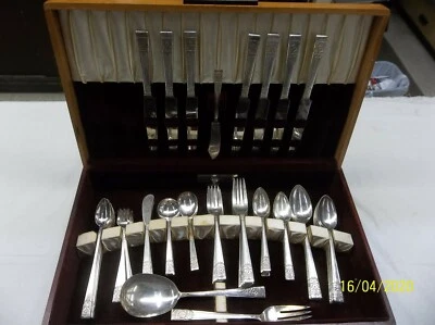 Vintage NATIONAL SILVER Co.INAUGURATION pattern 89 PIECE SET 1946 SILVERPLATE - Image 1 of 4