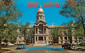 Postal Capitolio del Estado de Wyoming Cheyenne Hechizo Sin Publicar - Imagen 1 de 2