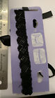 Claires black beaded choker. mew in package, ribon tie