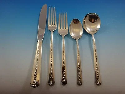 Juego de 12 cubiertos Rambler Rose by Towle de plata de ley para 60 piezas Foto 1 de 4