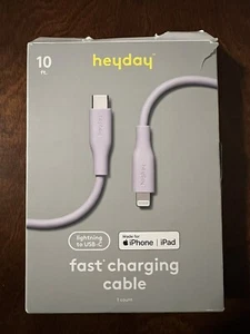 heyday 10ft Lighting to USB-C Round Cable - Soft Purple - Picture 1 of 3