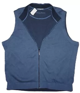 Tommy Bahama Mens XXL Flip Coast Full Zip Reversible Vest Blue Note Heather NWOT - Picture 1 of 11