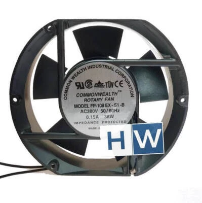 Ventilador de enfriamiento de flujo axial industrial 1 pieza FP-108EX-S1-B 380V 0.15A 172*51 38W Foto 1 de 4