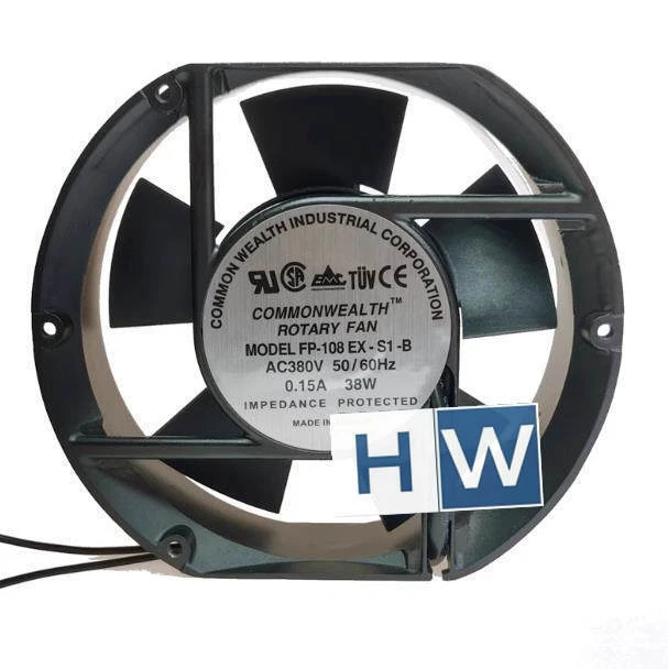 Ventilador de enfriamiento de flujo axial industrial 1 pieza FP-108EX-S1-B 380V 0.15A 172*51 38W Foto 1 de 4