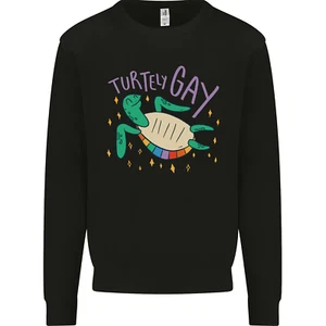 LGBT Turtle Gay Pride Day Awareness Kids Sweatshirt Jumper - Picture 1 of 97