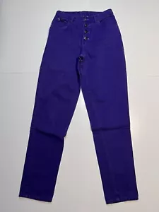 VINTAGE 80S TRAFFIC HIGH WAISTED PURPLE MOM JEANS SIZE 27X30 - Picture 1 of 12