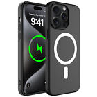 For iPhone 15 13 Pro Max Case Mag Safe Liquid Silicone Cover/ Screen Protector