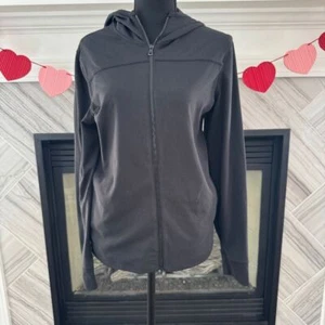 Gilly Hicks schwarz durchgehender Reißverschluss sportliche Hoodie Jacke Performance Activewear XS - Bild 1 von 3