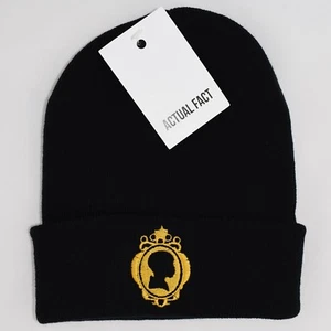 J Dilla Silhouette Hip Hop Cameo Roll Up schwarze Beanie Mütze von Actual Fact - Bild 1 von 3