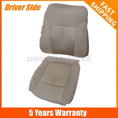 For 2009 2010 2011 2012 2013 2014 Ford F150 Driver Bottom & Top Seat Cover Tan Foto 1 de 4