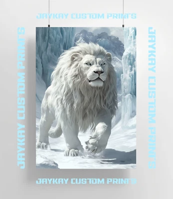 Lion Art Animal Lover Poster Print - No Frame - Image 1 of 3