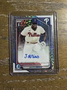 2024 Bowman Chrome Baseball 1st Mini Diamond Auto /299 Phillies - JALVIN ARIAS - Picture 1 of 2