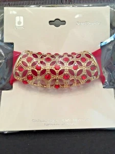 Scarf Jewelry Slide with Rhinestones Red - Picture 1 of 1