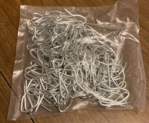 100 x Metal Curtain Hooks Pin and Tape String Clip French Pinch Pleat Drape - Picture 1 of 4