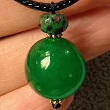 13-14mm Fashion natural green round jade malachite beads Necklace Colorful Wrist