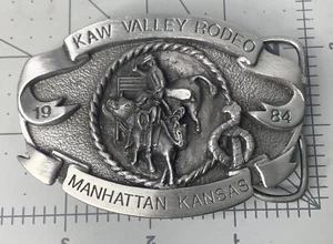 VTG S&S Buckle Co 1984 Kansas RODEO LIMITED EDITION BELT BUCKLE (B2) - Picture 1 of 10