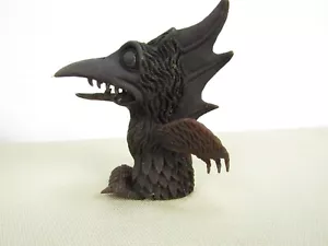 Vintage 1970er Gigantor Gummi Monster Jiggler Pterodactyl Chinasaurier schwarz 3 Zoll - Bild 1 von 6