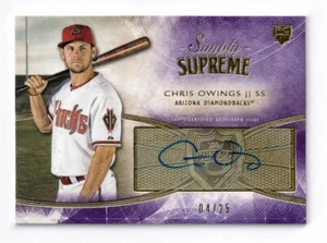 2014 Topps Supreme Simply Supreme Autograph Purple Chris Owings RC 04/25 - Bild 1 von 1