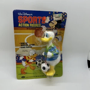 Walt Disney Sports Action Figures Donald Duck Soccer Wind-Up Unpunched Durham - Picture 1 of 11