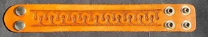 LEATHER CUFF BRACELET, SERPENTINE DESIGN, NEW, ARTISAN MADE - Picture 1 of 1