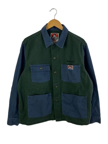 Supreme 19AW Chore Cappotto Giacca Giacca M Cotone Verde Tinta Unita