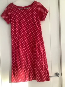 WHITE STUFF PINK POLKA DOT SHORT SLEEVE DRESS SIZE 8 - Picture 1 of 5