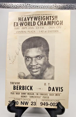 OOK Trevor Berbick & Tim tomashek Signed program mike tyson fighter Ticket - Image 1 of 4