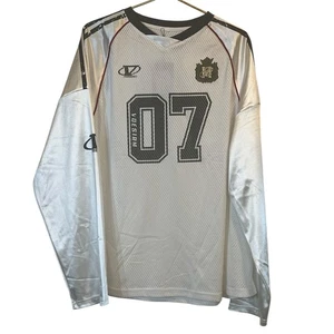 NWT AoKLoK Voestorm 07 Jersey XL White Gray Mesh Long Sleeve Streetwear Top - Picture 1 of 9