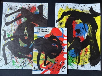 Joan Miró Complete Derrière le Miroir (1973) Very Rare 3 Original Lithographs! - image 1 of 4