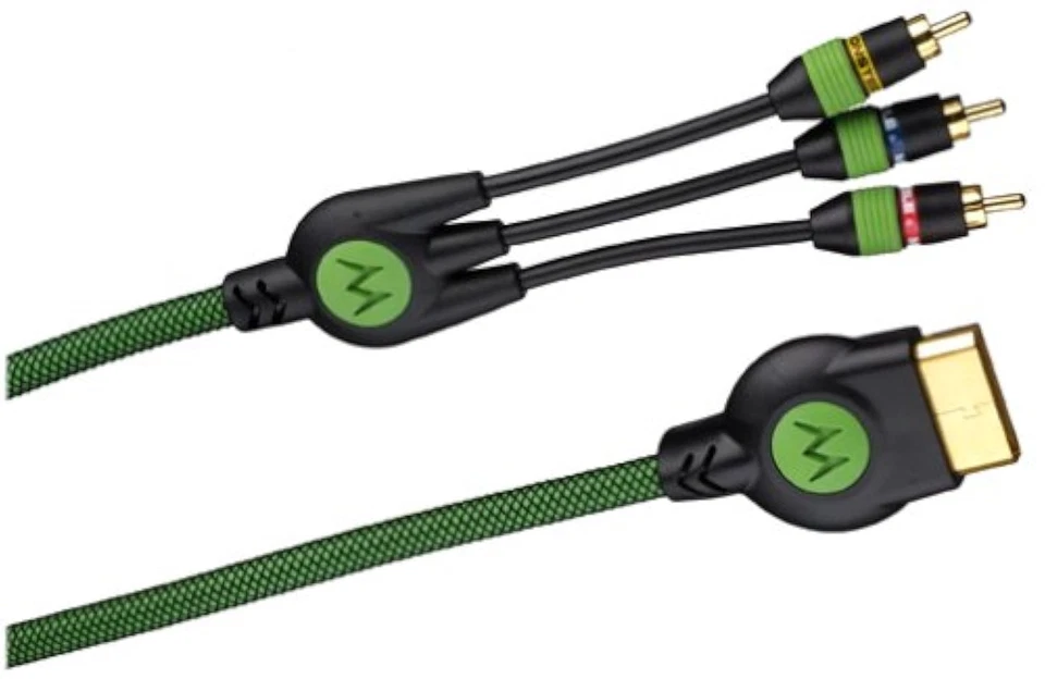 Cable A/V Monster Xbox 200X Para Xbox Original Verde AV Muy Bueno 6E Foto 1 de 4